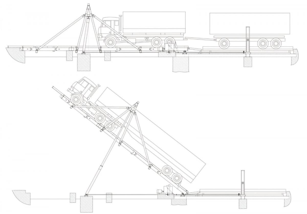 Боковой автомобилеразгрузчик для зерна У15 - УРАГ
