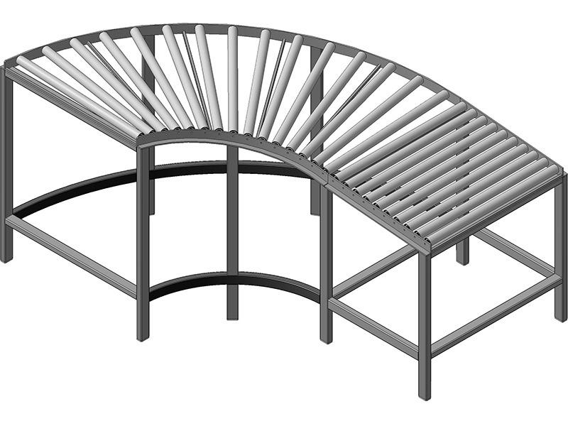 Поворотный приводный рольганг