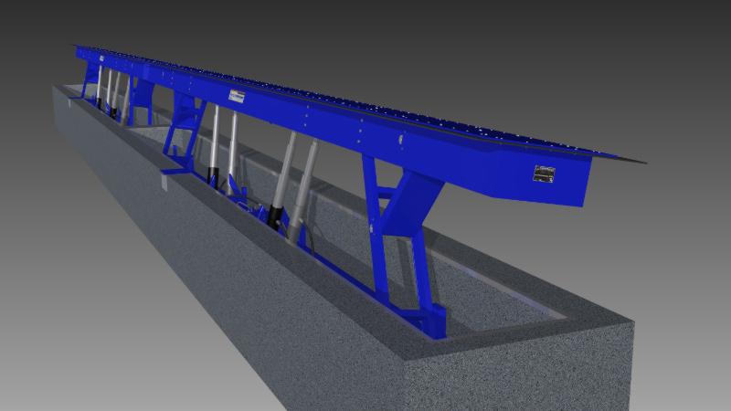 Гидравлический одноколейный автомобилеразгрузчик